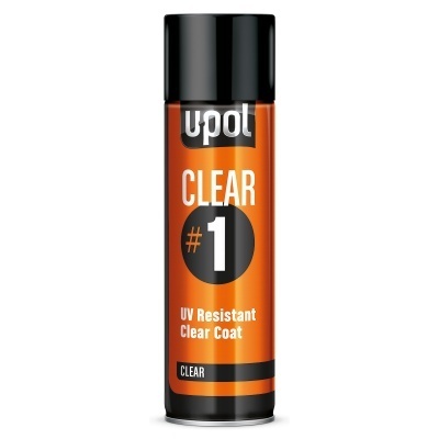 U-POL / CLEAR 1 Лак UV устойчивый с высоким глянцем аэрозоль, 450мл  CLEAR/AL (6)